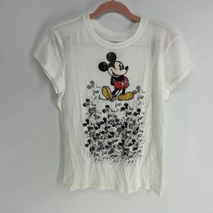 Disney Parks white cap sleeve mickey mouse graphic tshirt womens large